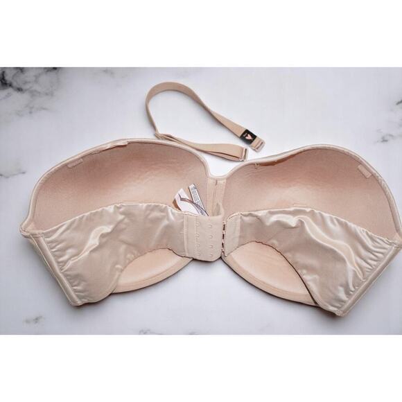 Victoria’s Secret Strapless Bra 38DDD F85 Nude Lightly Lined Convertible - Picture 3 of 5